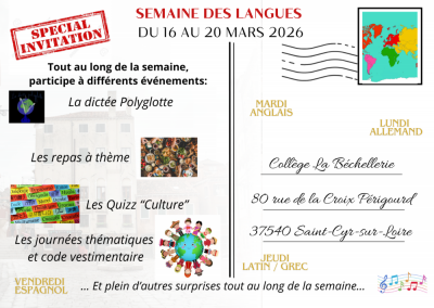 Invitation élèves semaine des langues 2026